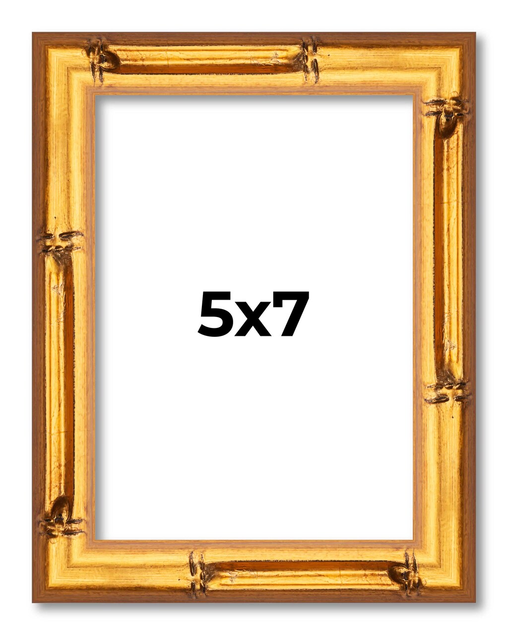 5x7 Bamboo Picture Frame with UV-Resistant Acrylic & Acid Free Backing, Available in 4 Finishes - Brown, Black, Gold, and Natural